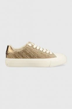 Γυναικεία Χαμηλά Πάνινα παπούτσια Guess Jianaa μπεζ