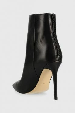 Γυναικεία Μποτάκια Δερμάτινες μπότες Guess Selma χρώμα: μαύρο -Guess Κατάστημα unnamed file 1134