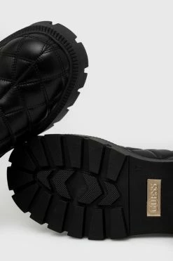 Γυναικεία Μποτάκια Δερμάτινες μπότες τσέλσι Guess Serlen χρώμα: μαύρο -Guess Κατάστημα unnamed file 1139