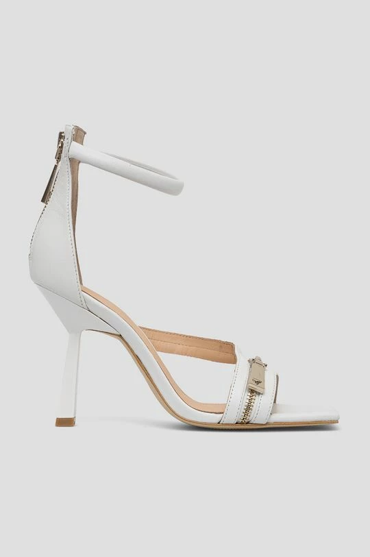 Γυναικεία Πέδιλα με τακούνι Δερμάτινα σανδάλια Guess Jeomie άσπρο 3 Γυναικεία Πέδιλα με τακούνι Δερμάτινα σανδάλια Guess Jeomie άσπρο