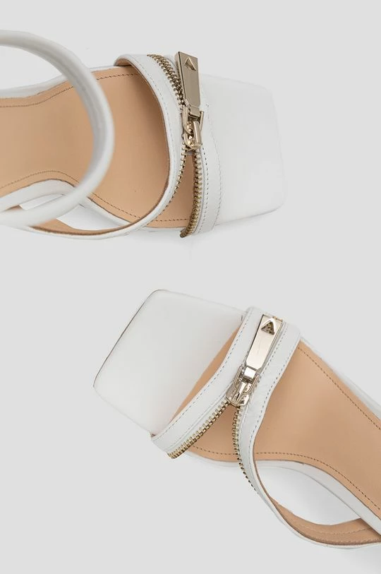 Γυναικεία Πέδιλα με τακούνι Δερμάτινα σανδάλια Guess Jeomie άσπρο 6 Γυναικεία Πέδιλα με τακούνι Δερμάτινα σανδάλια Guess Jeomie άσπρο - Image 4