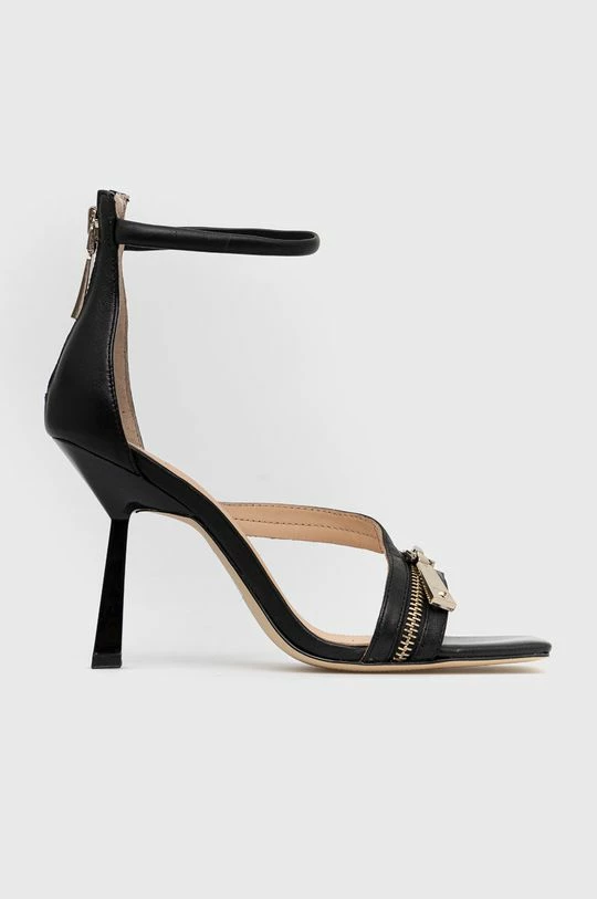 Γυναικεία Πέδιλα με τακούνι Δερμάτινα σανδάλια Guess Jeomie μαύρο 3 Γυναικεία Πέδιλα με τακούνι Δερμάτινα σανδάλια Guess Jeomie μαύρο