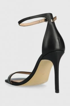 Γυναικεία Πέδιλα με τακούνι Δερμάτινα σανδάλια Guess Devon μαύρο -Guess Κατάστημα unnamed file 1491