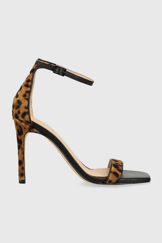 Γυναικεία Πέδιλα με τακούνι Δερμάτινα σανδάλια Guess Devonp καφέ 3 Γυναικεία Πέδιλα με τακούνι Δερμάτινα σανδάλια Guess Devonp καφέ