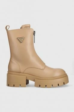 Γυναικεία Μποτάκια Guess Leila μπεζ
