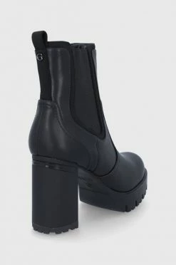 Γυναικεία Μποτάκια Δερμάτινες μπότες Τσέλσι Guess χρώμα: μαύρο -Guess Κατάστημα unnamed file 1699