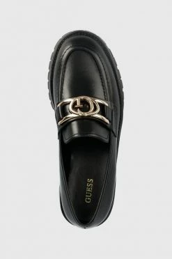 Γυναικεία Μοκασίνια Δερμάτινα μοκασίνια Guess Ilary μαύρο -Guess Κατάστημα unnamed file 1734