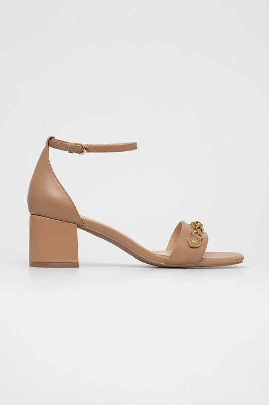 Γυναικεία Πέδιλα με τακούνι Δερμάτινα σανδάλια Guess Sara μπεζ 3 Γυναικεία Πέδιλα με τακούνι Δερμάτινα σανδάλια Guess Sara μπεζ