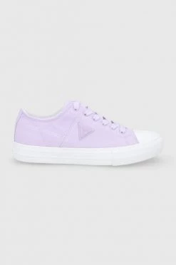 Γυναικεία Χαμηλά Πάνινα παπούτσια Guess Pranze χρώμα: μοβ