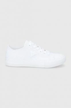 Γυναικεία Χαμηλά Πάνινα παπούτσια Guess Pranze χρώμα: άσπρο