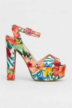 Γυναικεία Πέδιλα με τακούνι Σανδάλια Guess Garza πολύχρωμο