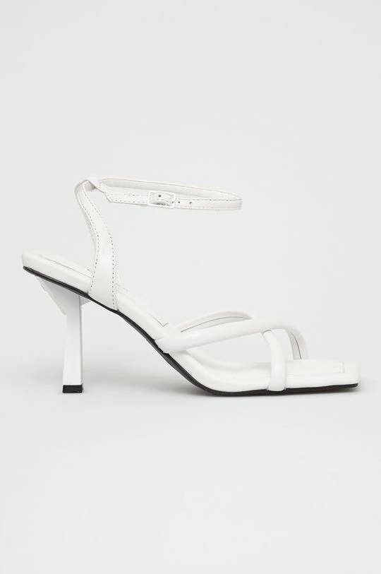 Γυναικεία Πέδιλα με τακούνι Δερμάτινα σανδάλια Guess Dezza άσπρο 3 Γυναικεία Πέδιλα με τακούνι Δερμάτινα σανδάλια Guess Dezza άσπρο