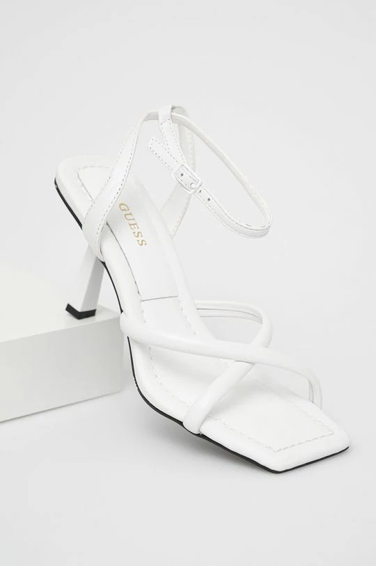 Γυναικεία Πέδιλα με τακούνι Δερμάτινα σανδάλια Guess Dezza άσπρο 4 Γυναικεία Πέδιλα με τακούνι Δερμάτινα σανδάλια Guess Dezza άσπρο - Image 2