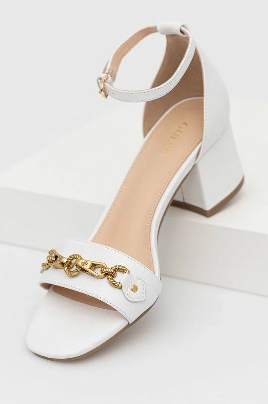 Γυναικεία Πέδιλα με τακούνι Δερμάτινα σανδάλια Guess Sara άσπρο 4 Γυναικεία Πέδιλα με τακούνι Δερμάτινα σανδάλια Guess Sara άσπρο - Image 2