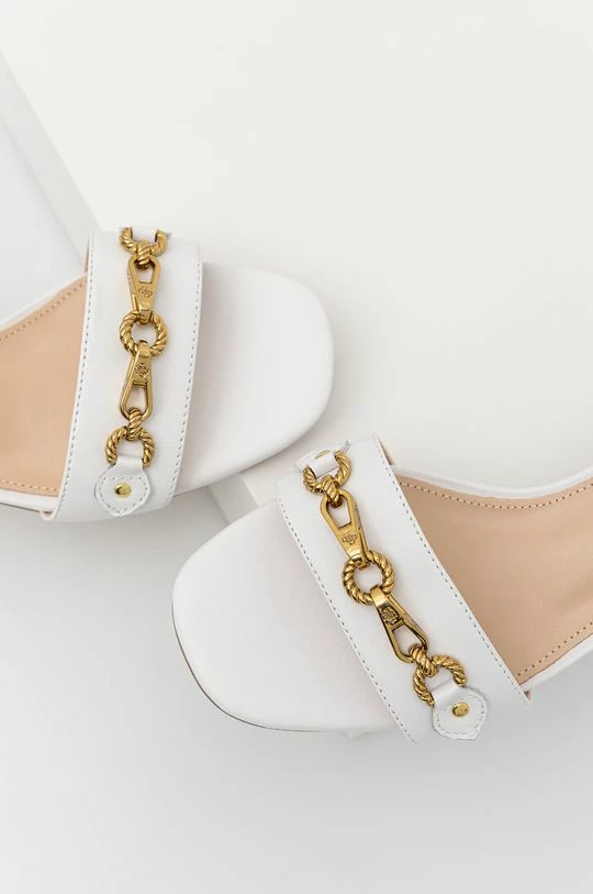 Γυναικεία Πέδιλα με τακούνι Δερμάτινα σανδάλια Guess Sara άσπρο 5 Γυναικεία Πέδιλα με τακούνι Δερμάτινα σανδάλια Guess Sara άσπρο - Image 3