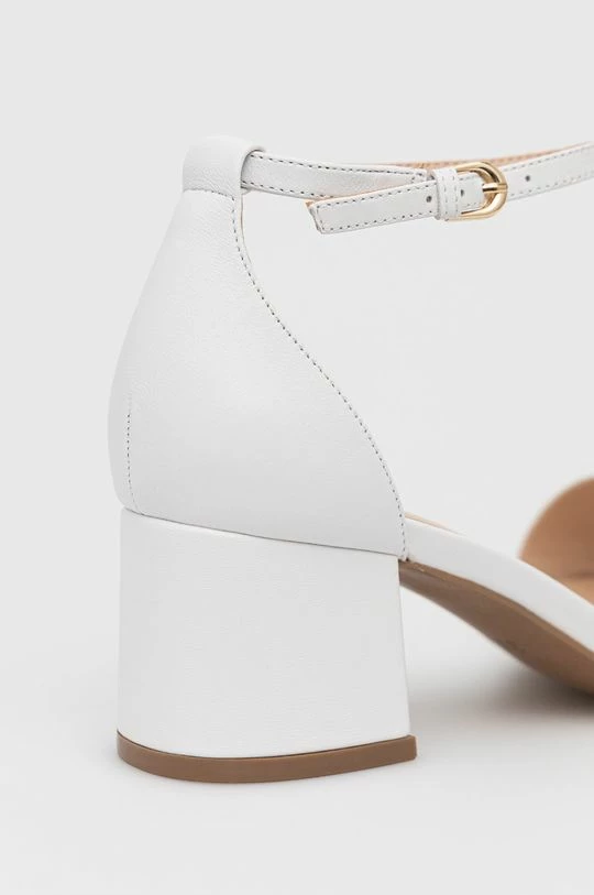 Γυναικεία Πέδιλα με τακούνι Δερμάτινα σανδάλια Guess Sara άσπρο 6 Γυναικεία Πέδιλα με τακούνι Δερμάτινα σανδάλια Guess Sara άσπρο - Image 4