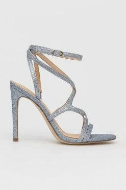 Γυναικεία Πέδιλα με τακούνι Σανδάλια Guess Fennela ασημί