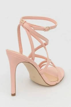 Γυναικεία Πέδιλα με τακούνι Δερμάτινα σανδάλια Guess Fennela πορτοκαλί -Guess Κατάστημα unnamed file 1959