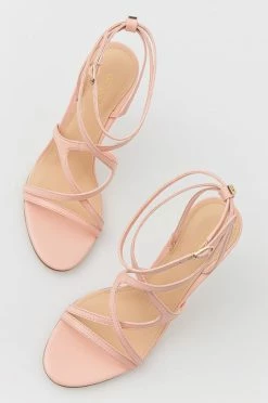 Γυναικεία Πέδιλα με τακούνι Δερμάτινα σανδάλια Guess Fennela πορτοκαλί -Guess Κατάστημα unnamed file 1960