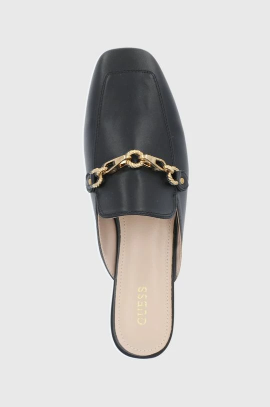 Γυναικεία Σαγιονάρες Δερμάτινα μοκασίνια Guess Marisa χρώμα: μαύρο 6 Γυναικεία Σαγιονάρες Δερμάτινα μοκασίνια Guess Marisa χρώμα: μαύρο - Image 4