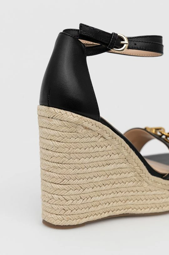 Γυναικεία Πέδιλα με τακούνι Δερμάτινα σανδάλια Guess Wendy χρώμα: μαύρο 5 Γυναικεία Πέδιλα με τακούνι Δερμάτινα σανδάλια Guess Wendy χρώμα: μαύρο - Image 3