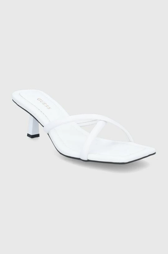 Γυναικεία Σαγιονάρες Δερμάτινες παντόφλες Guess Beinna χρώμα: άσπρο 4 Γυναικεία Σαγιονάρες Δερμάτινες παντόφλες Guess Beinna χρώμα: άσπρο - Image 2