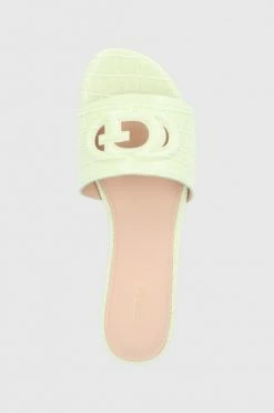 Γυναικεία Σαγιονάρες Παντόφλες Guess Tashia χρώμα: κίτρινο -Guess Κατάστημα unnamed file 2154