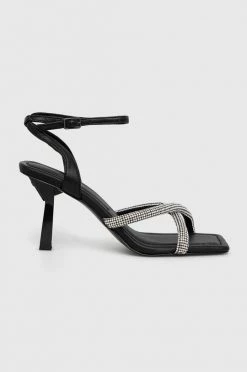 Γυναικεία Πέδιλα με τακούνι Σανδάλια Guess Dezze μαύρο