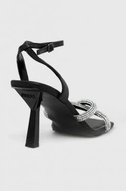 Γυναικεία Πέδιλα με τακούνι Σανδάλια Guess Dezze μαύρο -Guess Κατάστημα unnamed file 2285