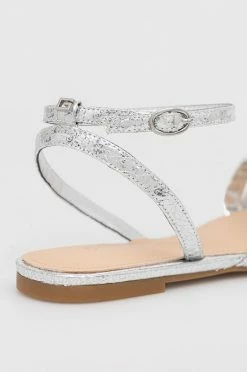 Γυναικεία Σανδάλια Guess Teagin ασημί -Guess Κατάστημα unnamed file 2289