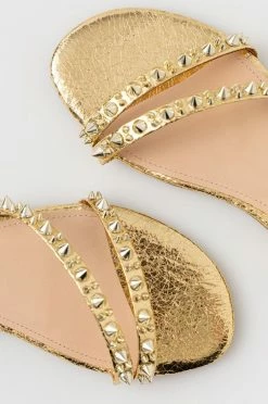 Γυναικεία Σανδάλια Guess Teagin χρώμα: χρυσαφί -Guess Κατάστημα unnamed file 2299