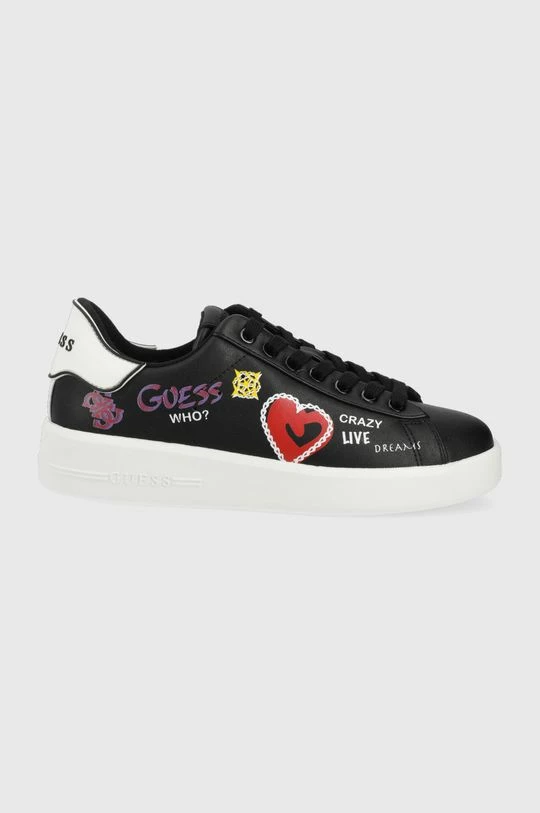 Γυναικεία Sneakers Δερμάτινα παπούτσια Guess Rockies μαύρο 3 Γυναικεία Sneakers Δερμάτινα παπούτσια Guess Rockies μαύρο