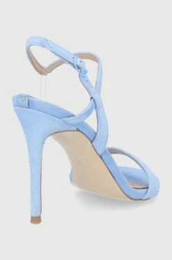 Γυναικεία Πέδιλα με τακούνι Σανδάλια σουέτ Guess Σανδάλια σουέτ Guess ανοιχτό μπλε -Guess Κατάστημα unnamed file 2358