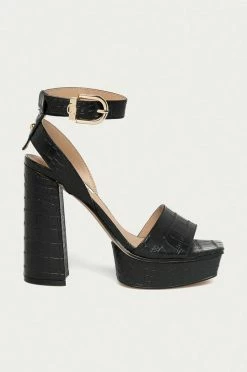 Γυναικεία Πέδιλα με τακούνι Guess - Σανδάλια καφέ