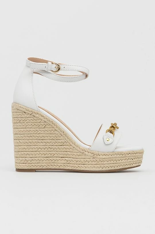 Γυναικεία Πέδιλα με τακούνι Δερμάτινα σανδάλια Guess Wendy χρώμα: άσπρο 3 Γυναικεία Πέδιλα με τακούνι Δερμάτινα σανδάλια Guess Wendy χρώμα: άσπρο