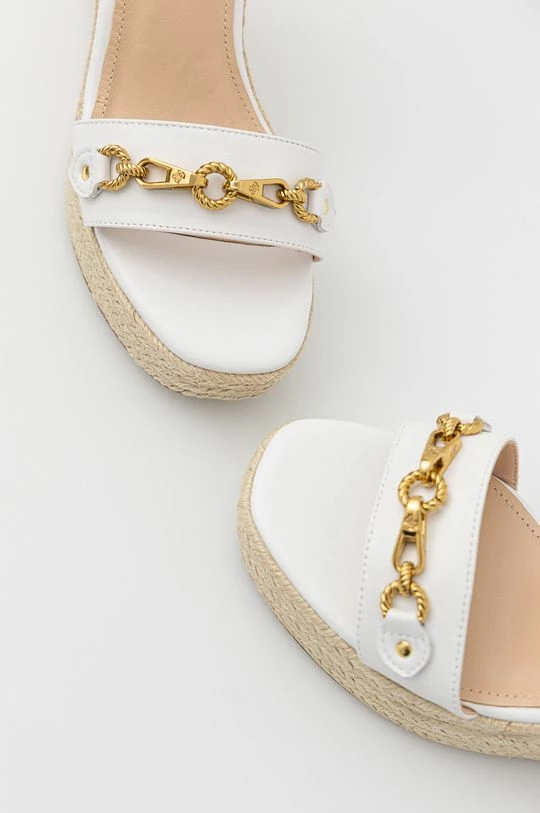 Γυναικεία Πέδιλα με τακούνι Δερμάτινα σανδάλια Guess Wendy χρώμα: άσπρο 6 Γυναικεία Πέδιλα με τακούνι Δερμάτινα σανδάλια Guess Wendy χρώμα: άσπρο - Image 4