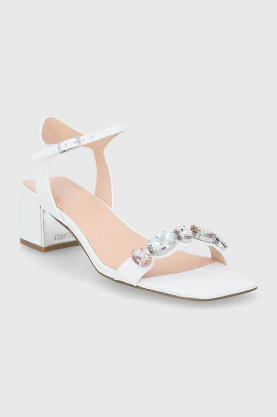 Γυναικεία Πέδιλα με τακούνι Guess - Δερμάτινα σανδάλια Guess - Δερμάτινα σανδάλια λευκό 4 Γυναικεία Πέδιλα με τακούνι Guess - Δερμάτινα σανδάλια Guess - Δερμάτινα σανδάλια λευκό - Image 2
