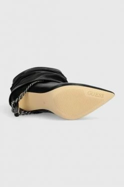 Γυναικεία Μποτάκια Δερμάτινες μπότες Guess Sabrea χρώμα: μαύρο -Guess Κατάστημα unnamed file 328