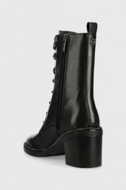 Γυναικεία Μποτάκια Δερμάτινες μπότες Guess γυναικείες, χρώμα: μαύρο -Guess Κατάστημα unnamed file 353