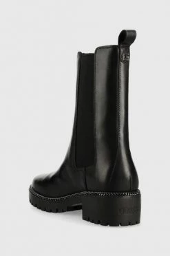 Γυναικεία Μποτάκια Δερμάτινες μπότες τσέλσι Guess Ibbie χρώμα: μαύρο -Guess Κατάστημα unnamed file 446