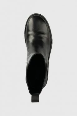 Γυναικεία Μποτάκια Δερμάτινες μπότες τσέλσι Guess Ibbie χρώμα: μαύρο -Guess Κατάστημα unnamed file 447