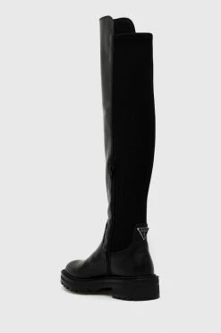 Γυναικεία Μπότες Δερμάτινες μπότες Guess Carmen χρώμα: μαύρο -Guess Κατάστημα unnamed file 552