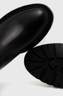 Γυναικεία Μπότες Δερμάτινες μπότες Guess Carmen χρώμα: μαύρο -Guess Κατάστημα unnamed file 554