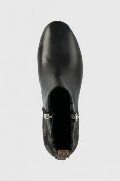 Γυναικεία Μποτάκια Δερμάτινες μπότες Guess Saeda χρώμα: μαύρο -Guess Κατάστημα unnamed file 581