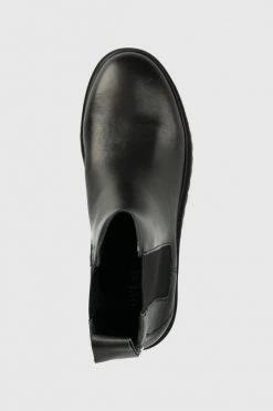 Γυναικεία Μποτάκια Δερμάτινες μπότες τσέλσι Guess Oakess χρώμα: μαύρο -Guess Κατάστημα unnamed file 68