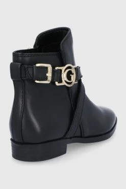 Γυναικεία Μποτάκια Δερμάτινες μπότες Guess χρώμα: μαύρο -Guess Κατάστημα unnamed file 945