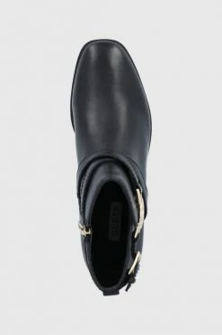 Γυναικεία Μποτάκια Δερμάτινες μπότες Guess χρώμα: μαύρο -Guess Κατάστημα unnamed file 946