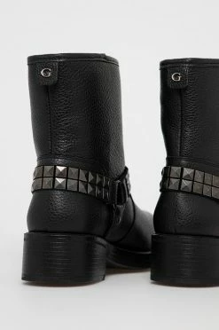 Γυναικεία Μποτάκια Δερμάτινες μπότες Guess χρώμα: μαύρο -Guess Κατάστημα unnamed file 958