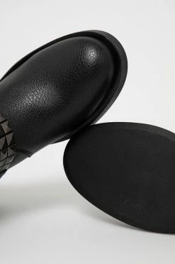 Γυναικεία Μποτάκια Δερμάτινες μπότες Guess χρώμα: μαύρο -Guess Κατάστημα unnamed file 959